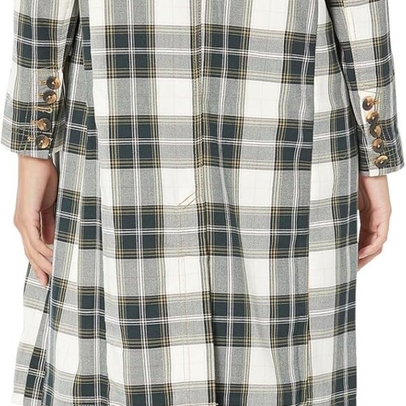 Free People Women’s Freddie Longline Blazer Plaid (Black, White, Grey, Pink) SM - Picture 14 of 14